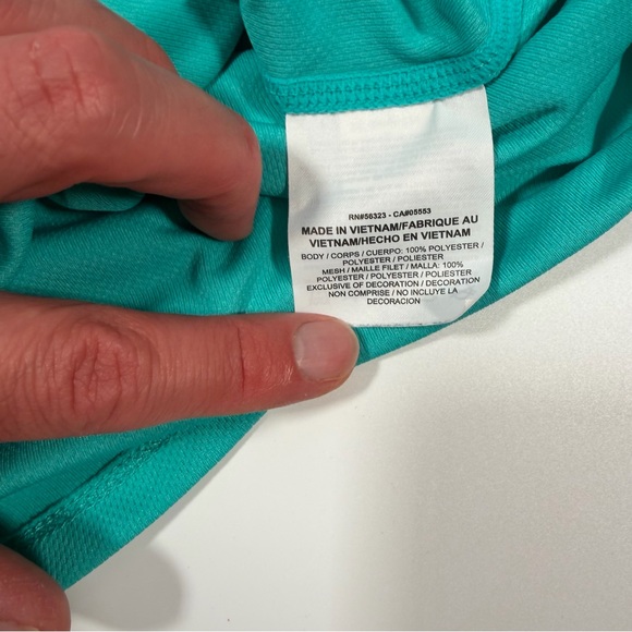 Nike Women's Turquoise Short Sleeve‎ Workout Running Top Size Small - Picture 4 of 10